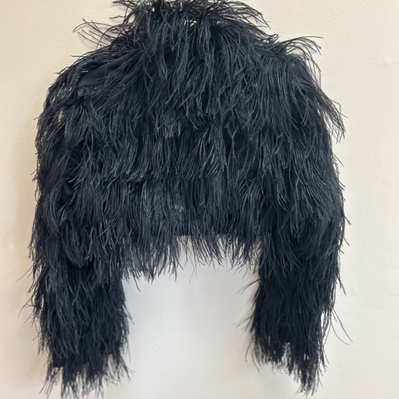 Dolce & Gabbana ostrich feather bolero, black - Picture 5 of 6